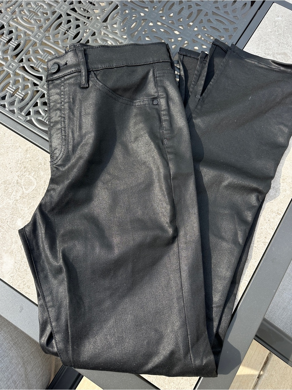 Express High Wasited Black Coated Jeans